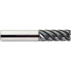 Corner Radius End Mill: 3/4″ Dia, 1-5/8″ LOC, 0.12″ Radius, 7 Flutes, Solid Carbide 4″ OAL, 3/4″ Shank Dia, Helix, ALtima Q Coated, Corner Radius End, Centercutting