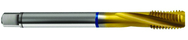 M8x1.0 6H 3-Flute Cobalt Blue Ring Semi-Bottoming 15 degree Spiral Flute Tap-TiN - Benchmark Tooling