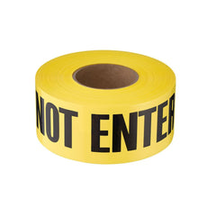 Barricade & Flagging Tape; Tape Type: Tape; ANSI Warning Tape; Marked; Legend: Caution Do Not Enter; Material: Plastic; Overall Length: 1000.00; Overall Width: 3; Color: Yellow; Language: English; Applications: PPE; Roll Width (Inch): 3