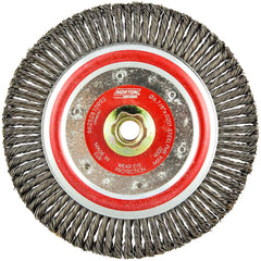 Norton - 6-7/8" OD, 5/8-11 Arbor Hole, Stringer Bead Carbon Wheel Brush - Benchmark Tooling