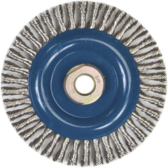 Norton - 5" OD, 5/8-11 Arbor Hole, Stringer Bead Stainless Steel Wheel Brush - Benchmark Tooling