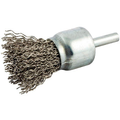 Norton - End Brushes Brush Diameter (Inch): 1 Fill Material: Carbon Steel - Benchmark Tooling