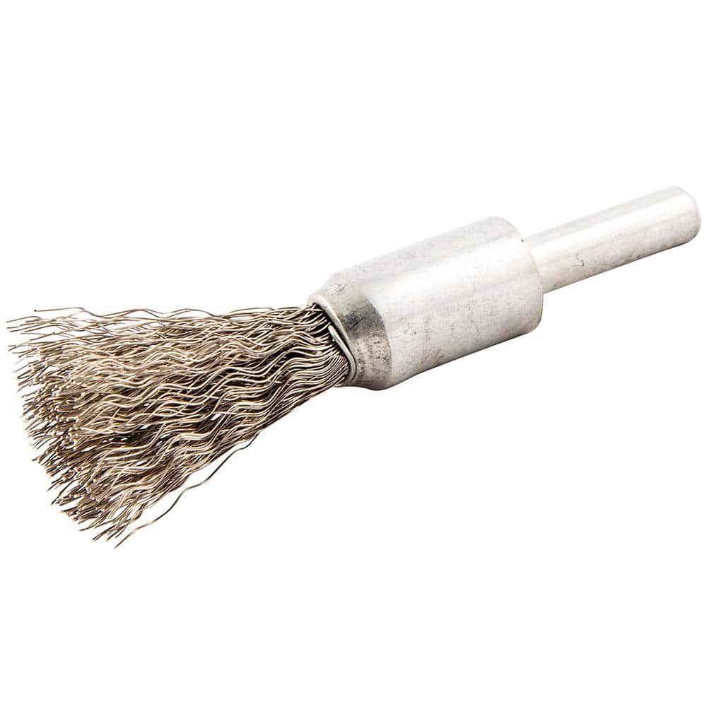 Norton - End Brushes Brush Diameter (Inch): 1/2 Fill Material: Stainless Steel - Benchmark Tooling