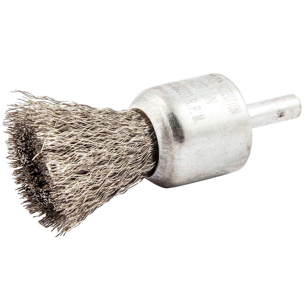 Norton - End Brushes Brush Diameter (Inch): 1 Fill Material: Stainless Steel - Benchmark Tooling