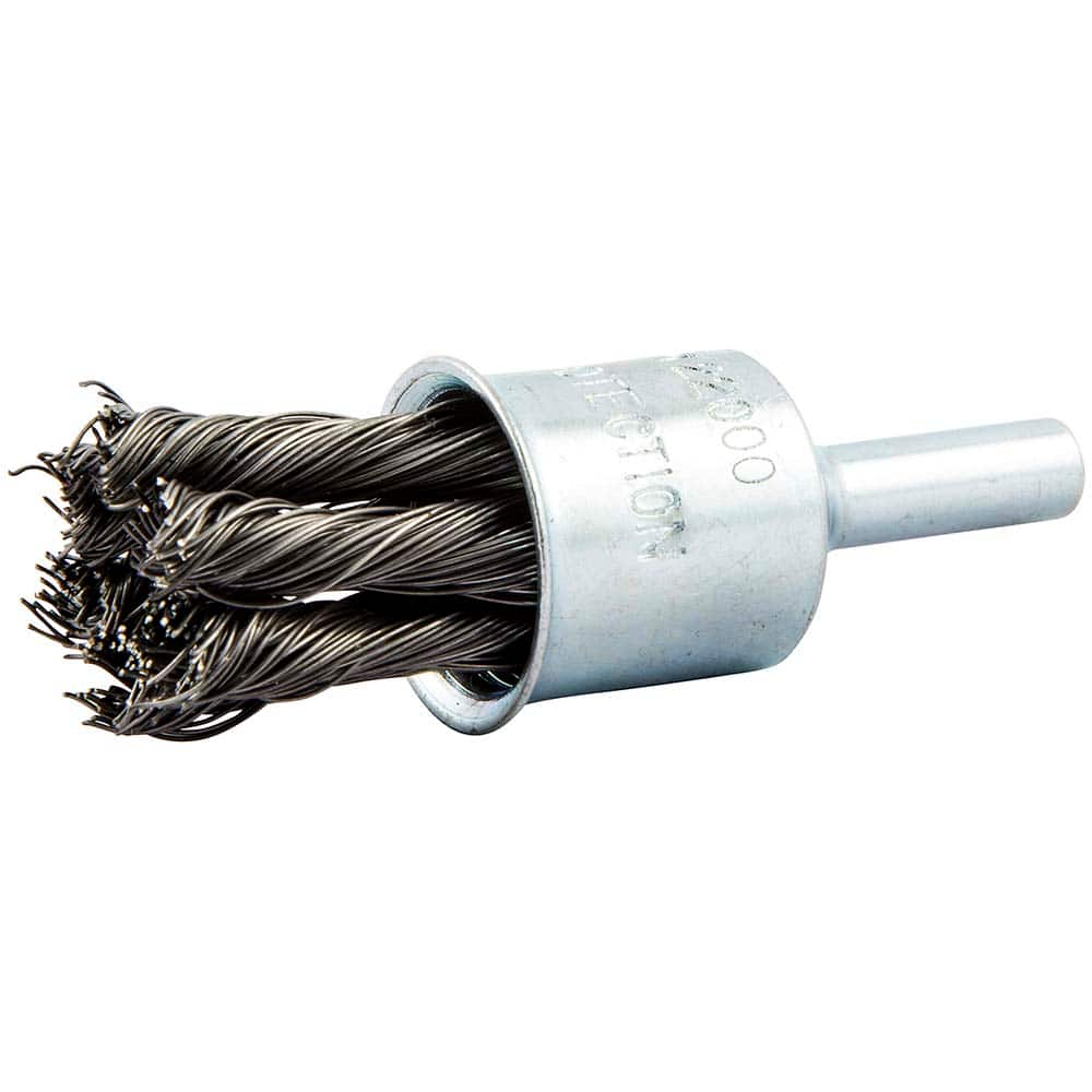 Norton - End Brushes Brush Diameter (Inch): 3/4 Fill Material: Carbon Steel - Benchmark Tooling