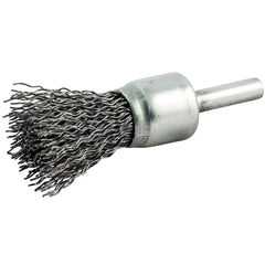 Norton - End Brushes Brush Diameter (Inch): 3/4 Fill Material: Carbon Steel - Benchmark Tooling