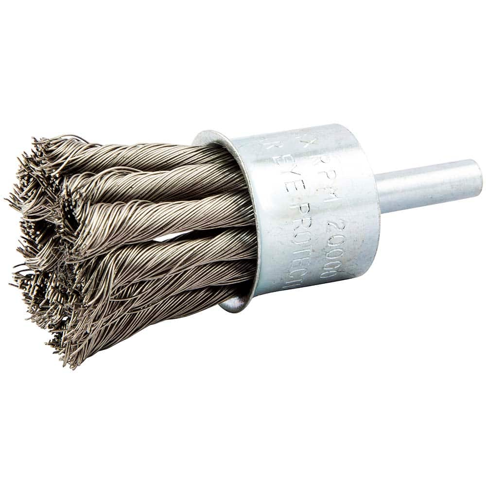 Norton - End Brushes Brush Diameter (Inch): 1 Fill Material: Stainless Steel - Benchmark Tooling