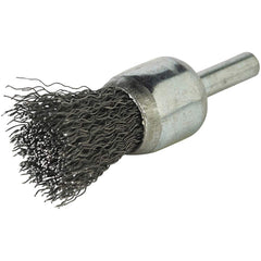 Norton - End Brushes Brush Diameter (Inch): 3/4 Fill Material: Carbon Steel - Benchmark Tooling