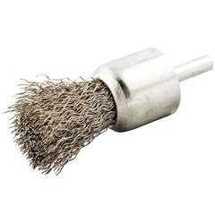 Norton - End Brushes Brush Diameter (Inch): 1 Fill Material: Stainless Steel - Benchmark Tooling