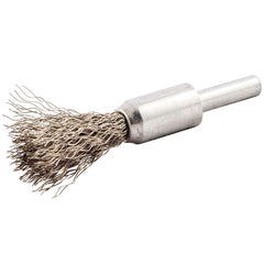 Norton - End Brushes Brush Diameter (Inch): 1/2 Fill Material: Stainless Steel - Benchmark Tooling