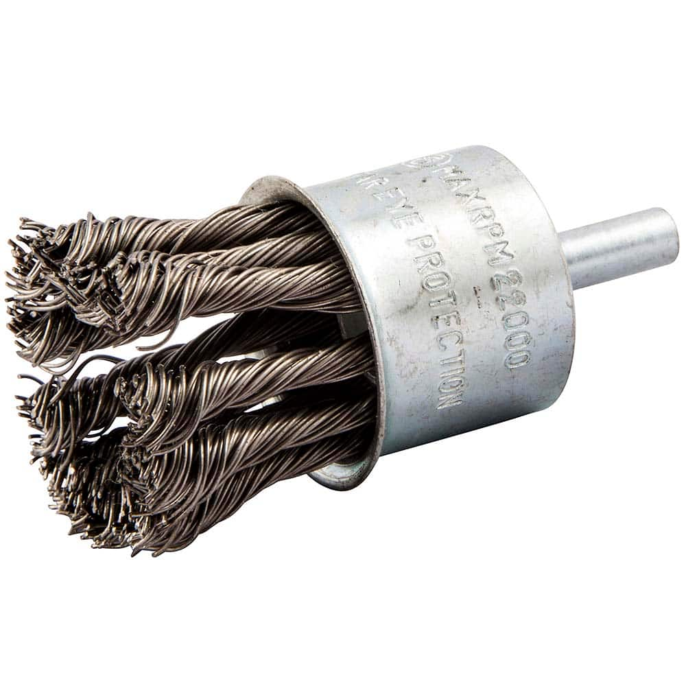 Norton - End Brushes Brush Diameter (Inch): 1-1/8 Fill Material: Carbon Steel - Benchmark Tooling