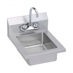 ELKAY - Stainless Steel Sinks Type: Hand Sink Wall Mount w/Manual Faucet Outside Length: 14 (Inch) - Benchmark Tooling