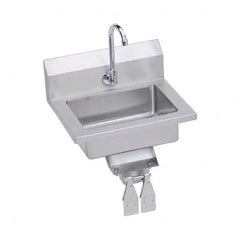 ELKAY - Stainless Steel Sinks Type: Hand Sink Wall Mount w/Knee Valve Outside Length: 18 (Inch) - Benchmark Tooling