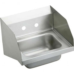 Sinks; Type: Hand Sink; Outside Length: 16.750; Outside Length: 16-3/4; Outside Width: 15-1/2; 15.5 in; Outside Height: 13; Outside Height: 13.0 in; 13 in; 13.0000; Material: Stainless Steel; Inside Length: 12; Inside Length: 12 in; 12.0 mm; Inside Width: