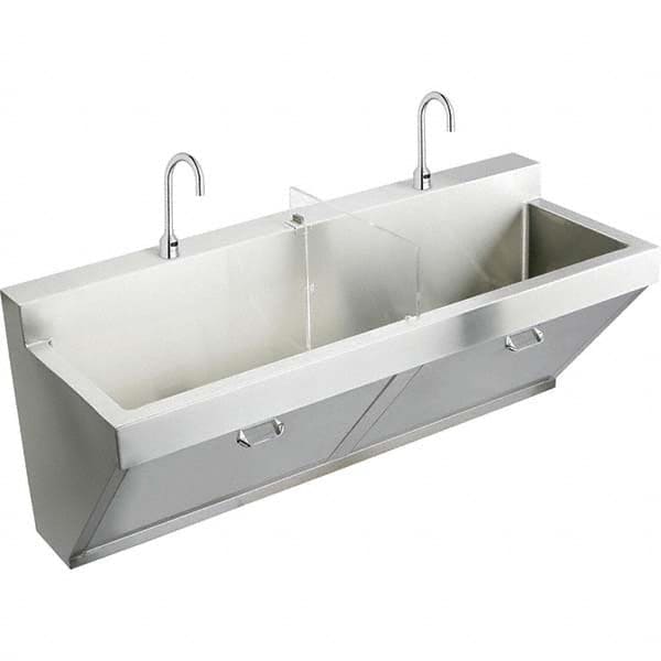 ELKAY - Stainless Steel Sinks Type: Surgeon's Scrub Sink Outside Length: 60 (Inch) - Benchmark Tooling