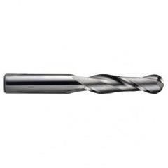 13/32" Dia. - 2-3/4" OAL - Ball Nose SE TiCN Carbide End Mill - 2 FL - Benchmark Tooling
