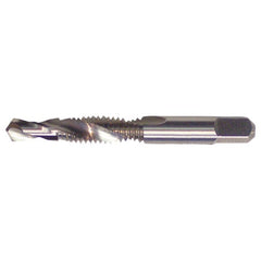 ‎1/4-20 UNC 2 Flute HSS Standard Combination Tap and Drill- Bright - Exact Industrial Supply