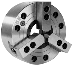 3-Jaw Extra Large Hole Power Chuck; Direct Mount A2-6; 8" - Benchmark Tooling
