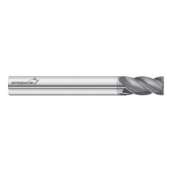 10mm Dia. x 50mm Overall Length 4-Flute 0.8mm C/R Solid Carbide SE End Mill-Round Shank-Center Cut-FC18 - Benchmark Tooling