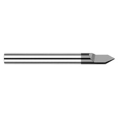 Engraving Cutters - 0.2500″ (1/4″) Shank Diameter × 60° included Carbide Pointed Engraver, 1 Flute, Amorphous Diamond Coated - Exact Industrial Supply