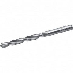 Walter-Titex - 8.5mm 118° Solid Carbide Jobber Drill - Bright Finish, Right Hand Cut, Spiral Flute, Straight Shank, 117mm OAL, N Point - Benchmark Tooling