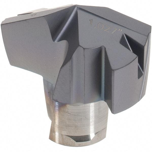 Iscar - Series ICP, 26.11mm Diam Grade IC908 Replaceable Drill Tip - Carbide, TiAlN/TiN Finish, 26 Seat Size - Benchmark Tooling