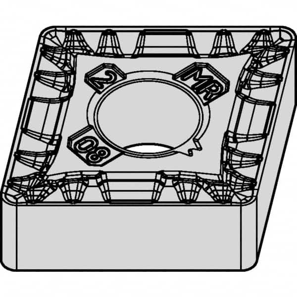 Kennametal - CNMG543 MR Grade KCP25B Carbide Turning Insert - TiCN/Al2O3/TiOCN Finish, 80° Diamond, 5/8" Inscr Circle, 1/4" Thick, 3/64" Corner Radius - Benchmark Tooling