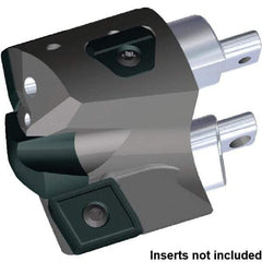 Kennametal - Series KSEM Plus, Head Connection FDS32, 34mm Max Diam Interchangeable Pilot Drill Head - KSEMP1700HPGM Pilot Drill, 17mm Pilot Drill Diam, 3 Nonpilot Inserts, 25mm Head Length - Benchmark Tooling