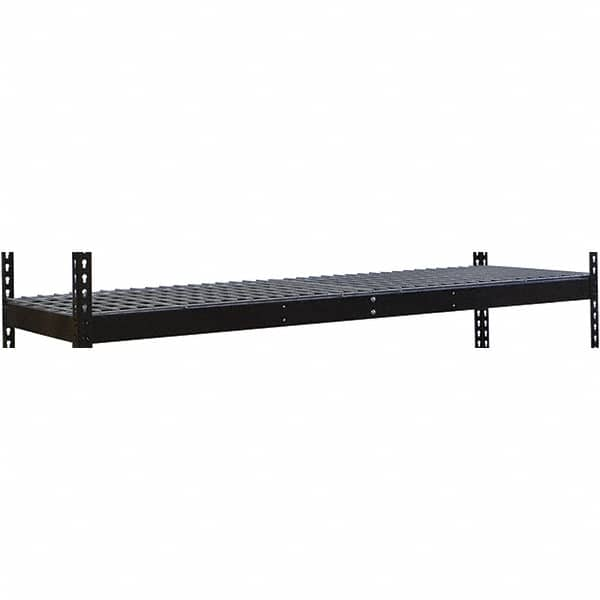 Hallowell - 60" Wide, Open Shelving Accessory/Component - Steel, 18" Deep, Use with Black Rivetwell Double Rivet Boltless Shelving - Benchmark Tooling