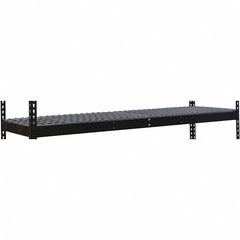 Hallowell - 48" Wide, Open Shelving Accessory/Component - Steel, 30" Deep, Use with Black Rivetwell Double Rivet Boltless Shelving - Benchmark Tooling