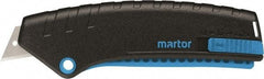 Martor USA - Retractable Utility Knife - Black & Blue Handle - Benchmark Tooling