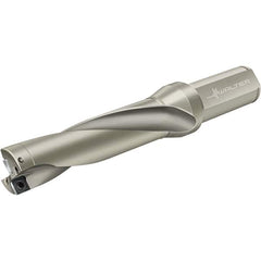 Walter - 220mm Max Drill Depth, 4xD, 55mm Drill Diam, Indexable Insert Drill - 2 Inserts, Flange Shank, 40mm Shank Diam - Benchmark Tooling