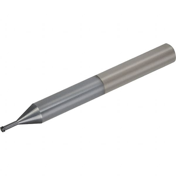 Vargus - 10-24 UN, 3.58mm Cutting Diam, 4 Flute, Solid Carbide Helical Flute Thread Mill - Internal Thread, 1.06mm LOC, 76mm OAL, 6mm Shank Diam - Benchmark Tooling