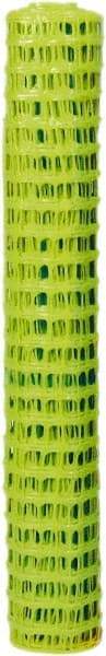 Tenax - 50' Long x 4' High, Fluorescent Yellow Green Temporary Warning Barrier Fence - 2" x 2" Mesh - Benchmark Tooling