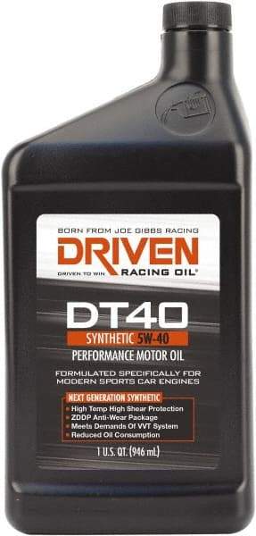 Joe Gibbs Driven Racing Oil - 1 Quart Synthetic Engine Oil - Grade 5W-40 - Benchmark Tooling