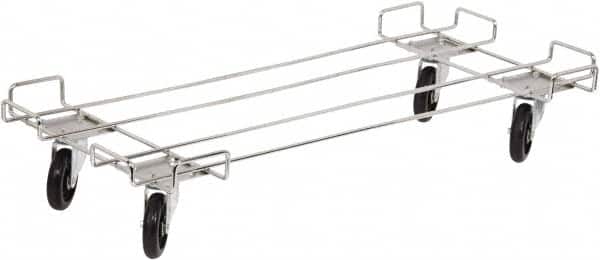 Quantum Storage - 400 Lb Capacity Chrome Dolly - 48" Long x 20" Wide x 6" High, 5" Wheels - Benchmark Tooling