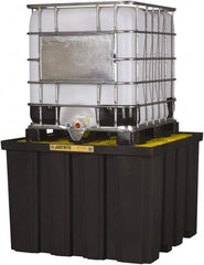 Justrite - 372 Gallon Sump Polyurethane IBC Pallet - 55 Inch Long x 55 Inch Wide x 37-1/2 Inch High, 1 Tote, 9,000 Lbs. Load Capacity, Fork Liftable - Benchmark Tooling