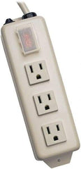 Tripp-Lite - 3 Outlets, 120 VAC15 Amps, 6' Cord, Power Outlet Strip - Keyhole, Tab Mount, 5-15 NEMA Configuration, 8.7" Strip - Benchmark Tooling