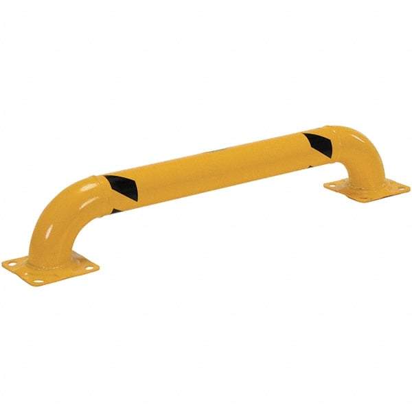 Vestil - 48" Long x 9" High, Steel Rack Guard - Low Profile, 4-1/2" Pipe - Benchmark Tooling