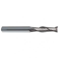 6mm Dia. x 75mm Overall Length 2-Flute Square End Solid Carbide SE End Mill-Round Shank-Center Cut-Uncoated - Benchmark Tooling
