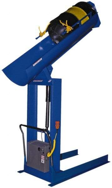 Vestil - 1,500 Lb Load Capacity, Drum Dumper - 63-3/4" High - Benchmark Tooling