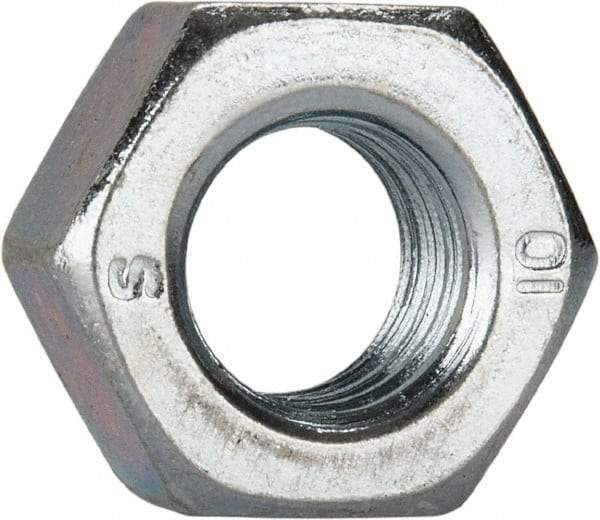 Value Collection - M8x1.25 Metric Coarse Steel Right Hand Hex Nut - 13mm Across Flats, 6.5mm High, Zinc-Plated Finish - Benchmark Tooling