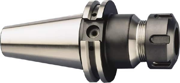 HAIMER - 1mm to 16mm Capacity, 6.3" Projection, CAT40 Taper Shank, ER25 Collet Chuck - 0.0001" TIR, Through-Spindle & DIN Flange Coolant - Exact Industrial Supply