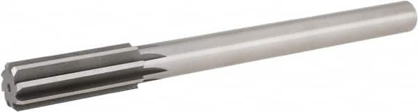 Hertel - 0.876" High Speed Steel 8 Flute Chucking Reamer - Straight Flute, 3/4" Straight Shank, 2-5/8" Flute Length, 10" OAL - Benchmark Tooling