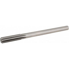 Hertel - 15mm High Speed Steel Chucking Reamer - Straight Flute, 0.4355" Straight Shank, 2" Flute Length, 8" OAL - Benchmark Tooling