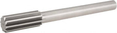 Hertel - 2" High Speed Steel 12 Flute Chucking Reamer - Straight Flute, 1-1/2" Straight Shank, 4" Flute Length, 14" OAL - Benchmark Tooling