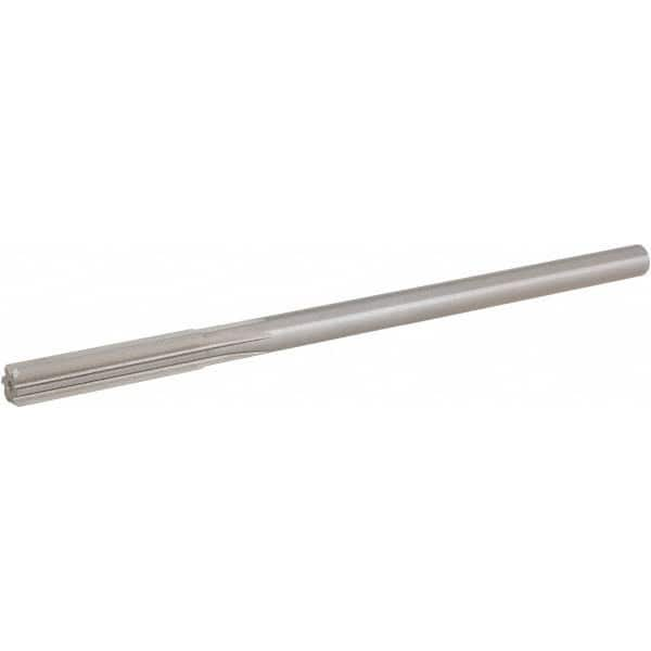 Hertel - 0.267" High Speed Steel 6 Flute Chucking Reamer - Straight Flute, 1/4" Straight Shank, 1-1/2" Flute Length, 6" OAL - Benchmark Tooling