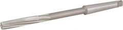 Hertel - 7/16" High Speed Steel 6 Flute Chucking Reamer - Spiral Flute, 1MT Morse Taper Shank, 1-3/4" Flute Length, 7" OAL - Benchmark Tooling