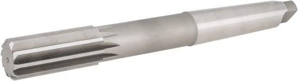 Hertel - 1-5/16" High Speed Steel 10 Flute Chucking Reamer - Straight Flute, Morse Taper Shank, 3" Flute Length, 11-1/2" OAL - Benchmark Tooling