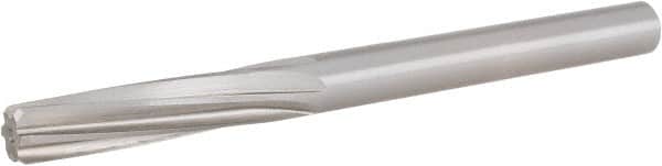 Hertel - 3/8" High Speed Steel 6 Flute Chucking Reamer - Spiral Flute, 3/8" Straight Shank, 1-3/4" Flute Length, 5" OAL - Benchmark Tooling